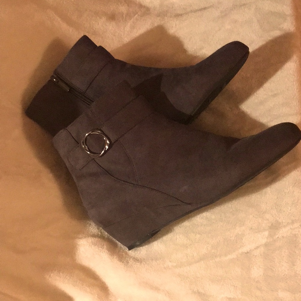 grey ankle booties